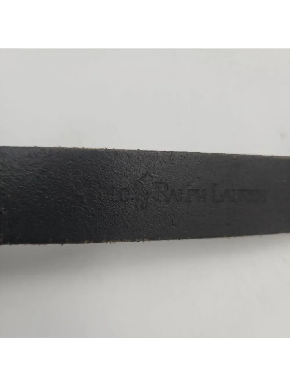 Vintage Ralph Lauren Black Leather Belt Made In USA Fits 37-40